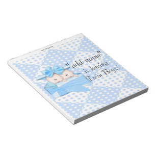 Packung Babydusche Bar Wrappers Gastgeschenk Notizblock