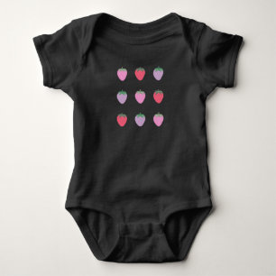 Packung Erdbeeren Baby Strampler