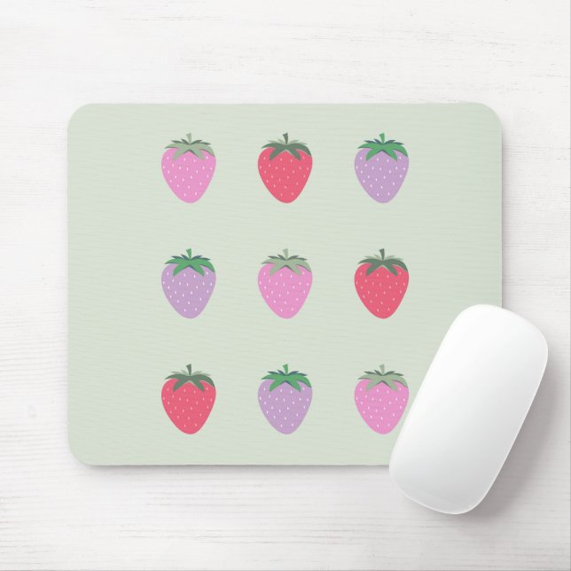 Packung Erdbeeren Mousepad (Mit Mouse)
