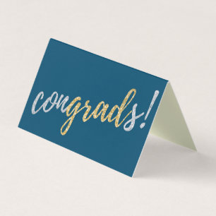 Packung mit 25 Congrads! Glitter-Gratulationskarte
