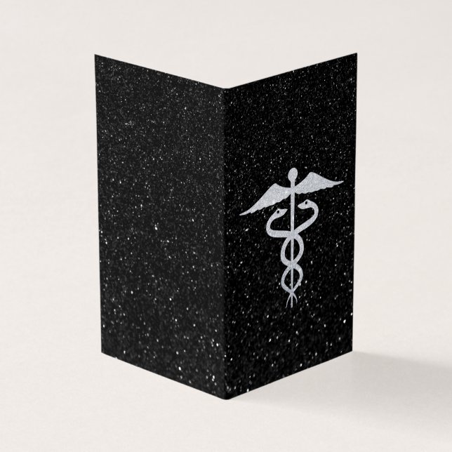 Packung mit 25 Glitzer Caduceus Medical Abschluss (Vorderseite)