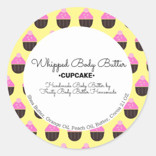 Packung mit dem Butterblass-Branding für Cupcake Runder Aufkleber