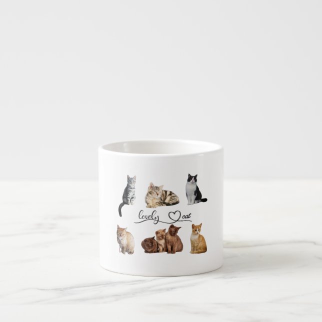 Packung mit Katzen, Funny Cats Espressotasse (Vorderseite)