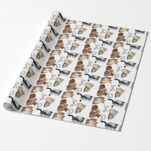 Packung mit Katzen, Funny Cats Geschenkpapier
