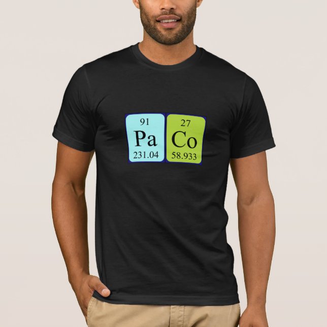 Paco Periodenname Shirt (Vorderseite)