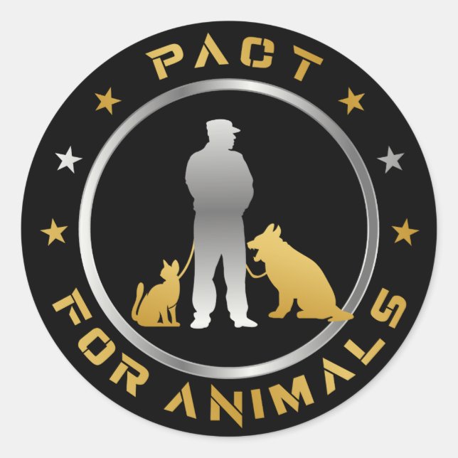 PACT für Aufkleber für Tiere (Vorderseite)