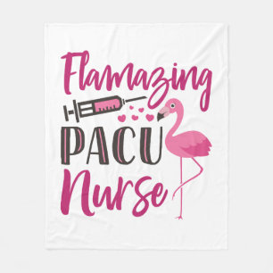 PACU Nurse Flamingo Nurse's Week Wertungsgeschenk Fleecedecke