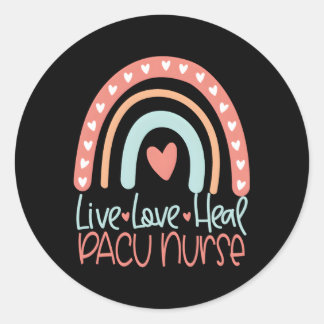 Pacu Nurse Rn Registered Nurse Runder Aufkleber