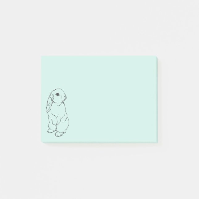 Pad Bleu Bunny Post-It (Devant)