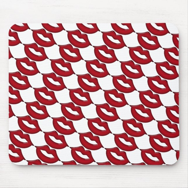 Pad für die Maus mit roten Hot Lips Mousepad (Vorne)