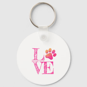 Pad Print LIEBE Rosa Orange Family Pet Spaß Schlüsselanhänger