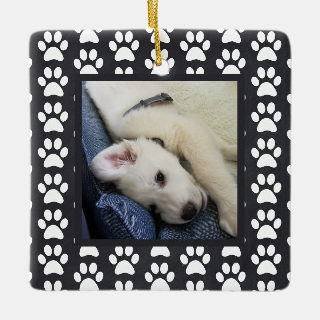 Pad Print Puppy Foto Keramikornament (Vorderseite)