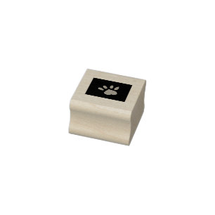 Pad Print Wood Briefmarke (Schwarz & Blau) Gummistempel