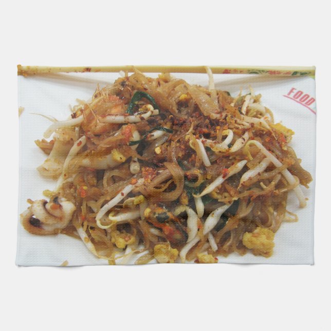 Pad Thai [ผั ด ท ย] Thailand Street Food Küchentuch (Horizontal)