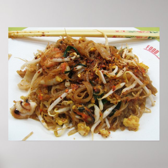 Pad Thai [ผั ด ท ย] Thailand Street Food Poster (Vorne)