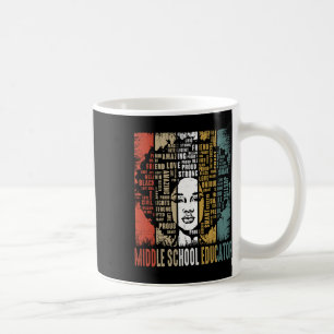 Pädagoge der Mittelschule Afro African Black Histo Kaffeetasse