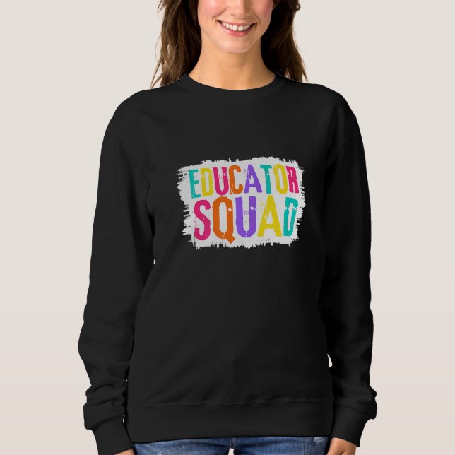 Pädagoge Squad farbenfrohe Paint Brush Sweatshirt (Vorderseite)