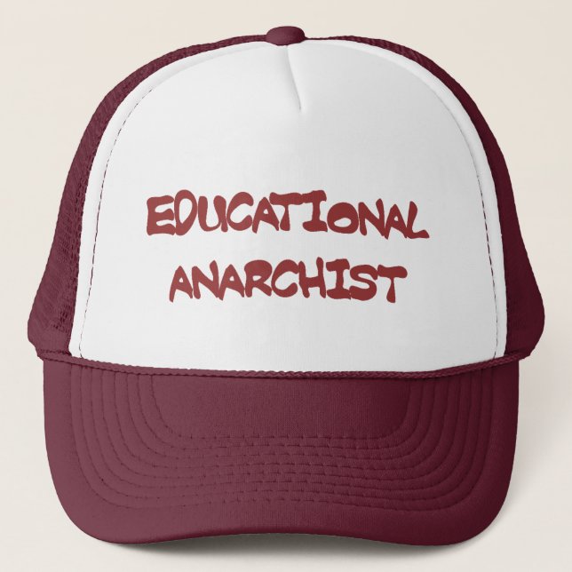 pädagogischer Anarchistenhut Truckerkappe (Vorderseite)