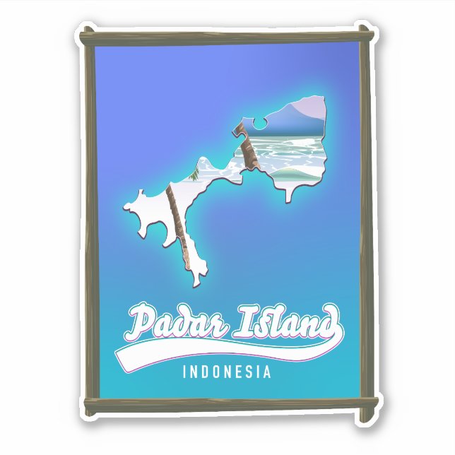 Padar Island Indonesien Aufkleber (Vorderseite)