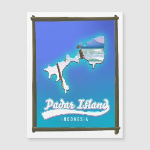 Padar Island Indonesien Magnetkarte