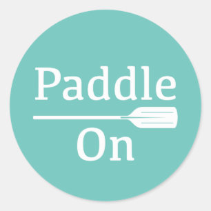 Paddel auf Entwurf - klassischer runder Aufkleber