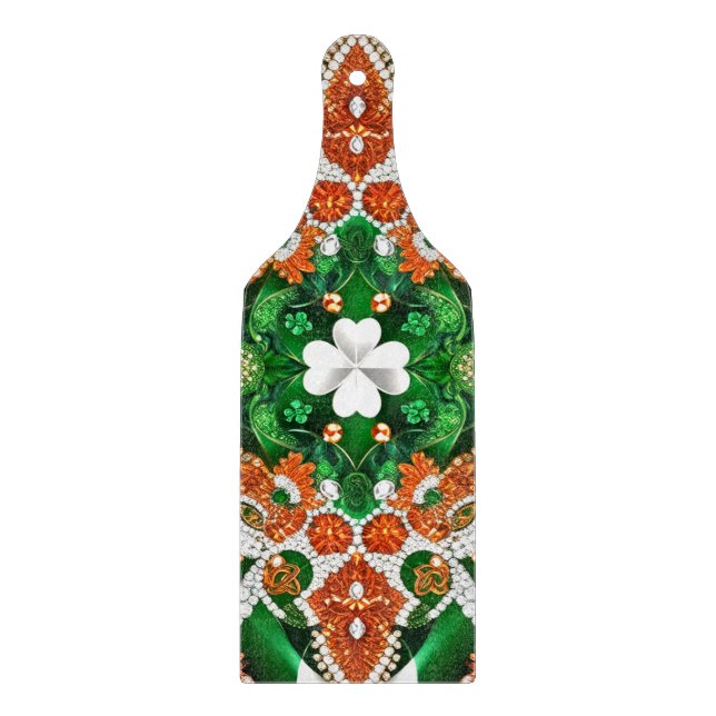 Paddel aus Glas Irish Colors Schneidebrett (Vorderseite)