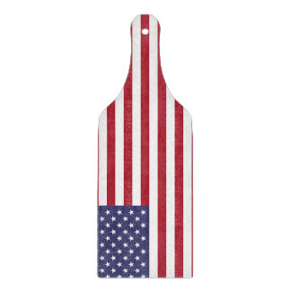 Paddel aus Glas mit der Flagge der USA Schneidebrett