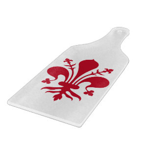 Paddel aus Glas mit der Flagge Florenz Schneidebrett