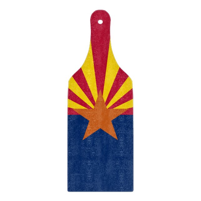 Paddel aus Glas mit der Flagge von Arizona Schneidebrett (Vorderseite)