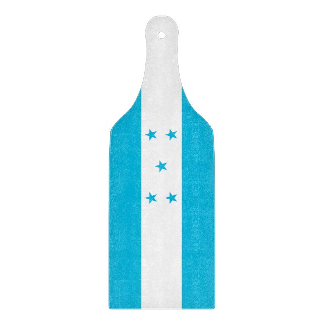 Paddel aus Glas mit der Flagge von Honduras Schneidebrett (Vorderseite)