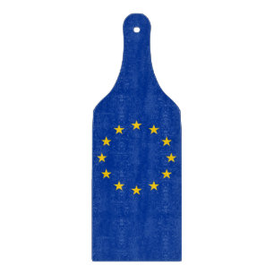 Paddel aus Glas mit europäischer Flagge Schneidebrett