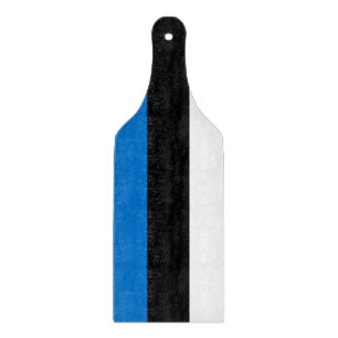 Paddel aus Glas mit Flagge Estlands Schneidebrett