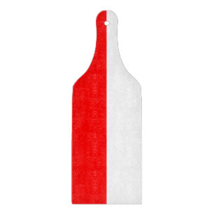 Paddel aus Glas mit Flagge Indonesiens Schneidebrett