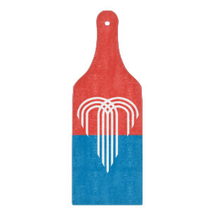 Paddel aus Glas mit Flagge Kansas City Schneidebrett