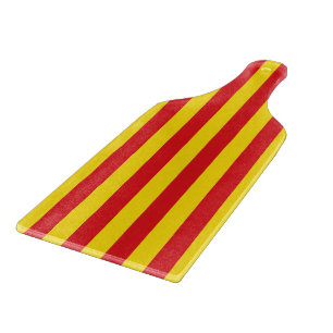 Paddel aus Glas mit Flagge Katalonien Schneidebrett
