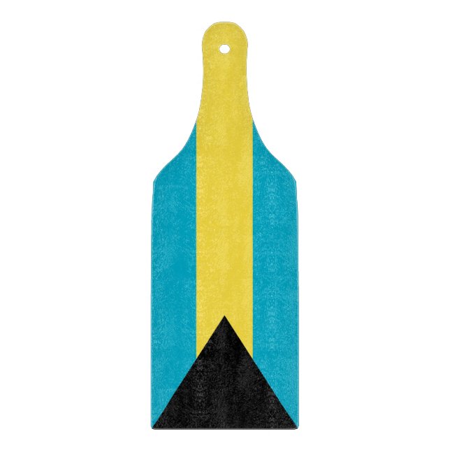 Paddel aus Glas mit Flagge von Bahamas Schneidebrett (Vorderseite)