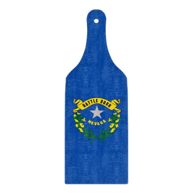 Paddel aus Glas mit Nevada-Flagge Schneidebrett (Vorderseite)