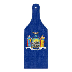 Paddel aus Glas mit New Yorker Flagge Schneidebrett