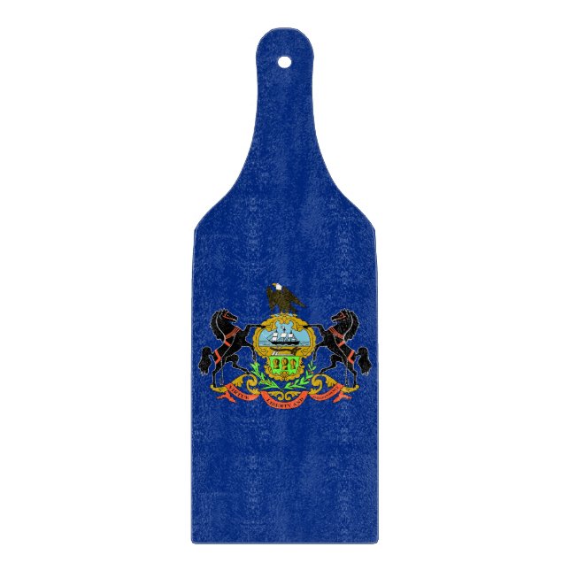 Paddel aus Glas mit Pennsylvania-Flagge Schneidebrett (Vorderseite)