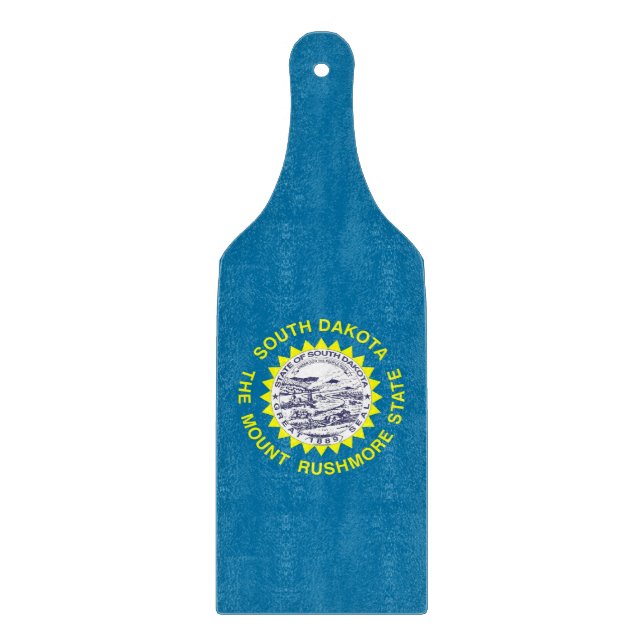 Paddel aus Glas South Dakota Flagge Schneidebrett (Vorderseite)