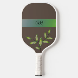 Paddel aus grünem Leaf Monogram Pickleball Schläger