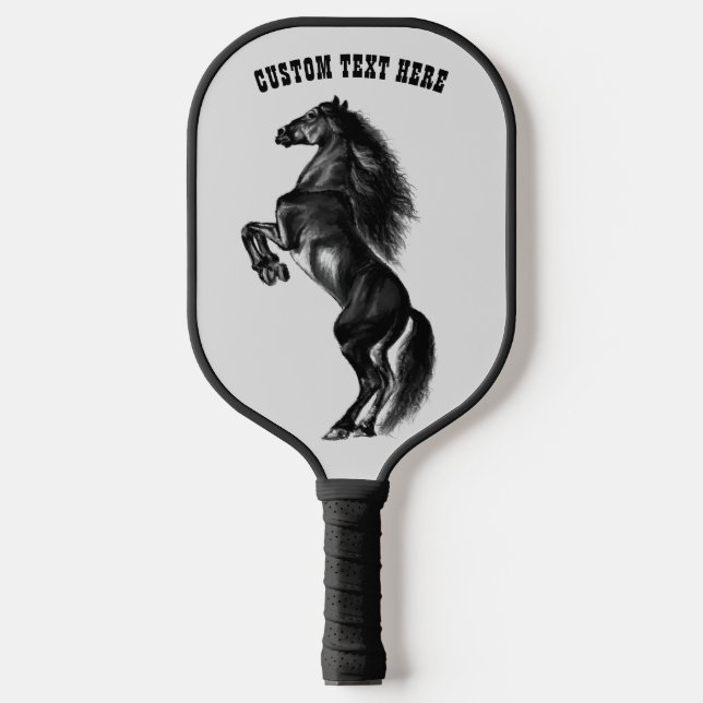 Paddel für das Schwarze Pferd mit benutzerdefinier Pickleball Schläger (Vorderseite)