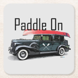 Paddel für klassische Autos - quadratischer Unters Rechteckiger Pappuntersetzer