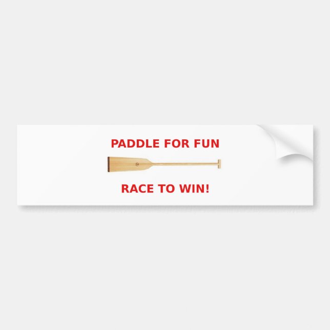 Paddel für Spaß, Rennen zum zu gewinnen! Autoaufkleber (Vorne)