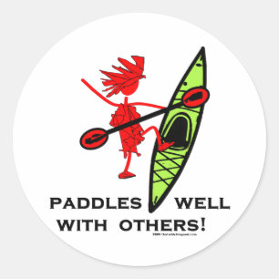 Paddel gut mit anderen runder aufkleber