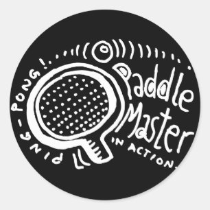 Paddel-Meister 2 Runder Aufkleber