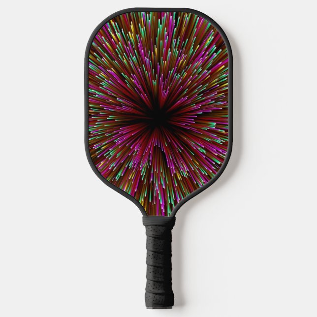 Paddel mit abstraktem Raum, rosa Blastpalme Pickleball Schläger (Vorderseite)