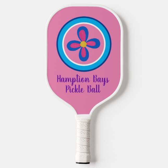 Paddel mit Pink-Blume Pickleball Schläger (Rückseite)