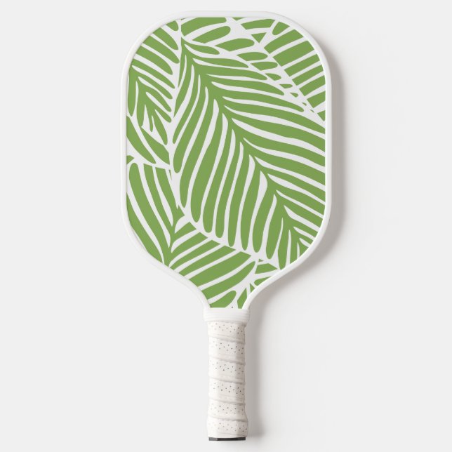 Paddel mit tropischen Blätter Pickleball Schläger (Vorderseite)