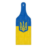 Paddel mit ukrainischer Flagge